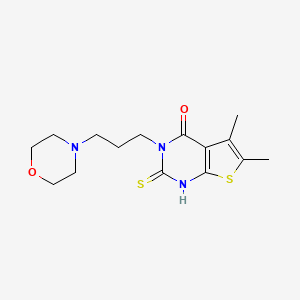 2-mercapto-5,6-dimethyl-3-[3-(4-morpholinyl)propyl]thieno[2,3-d]pyrimidin-4(3H)-one