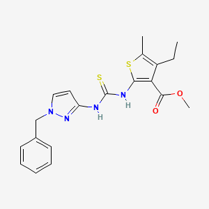 methyl 2-({[(1-benzyl-1H-pyrazol-3-yl)amino]carbonothioyl}amino)-4-ethyl-5-methyl-3-thiophenecarboxylate