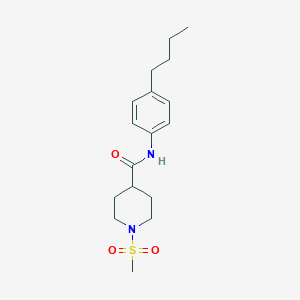 molecular formula C17H26N2O3S B426999 N-(4-butylphenyl)-1-(methylsulfonyl)-4-piperidinecarboxamide 