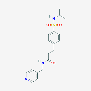 molecular formula C18H23N3O3S B427000 3-{4-[(isopropylamino)sulfonyl]phenyl}-N-(4-pyridinylmethyl)propanamide 