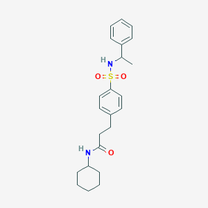 N-cyclohexyl-3-{4-[(1-phenylethyl)sulfamoyl]phenyl}propanamide