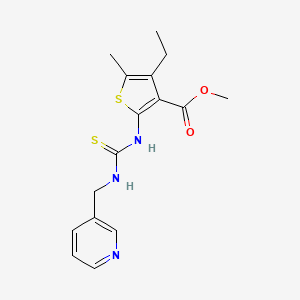 methyl 4-ethyl-5-methyl-2-({[(3-pyridinylmethyl)amino]carbonothioyl}amino)-3-thiophenecarboxylate