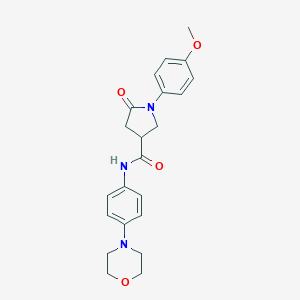 molecular formula C22H25N3O4 B427003 1-(4-methoxyphenyl)-N-[4-(morpholin-4-yl)phenyl]-5-oxopyrrolidine-3-carboxamide 