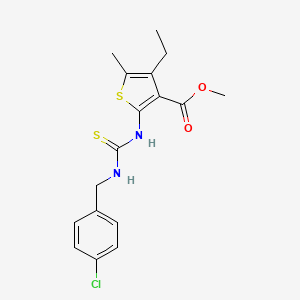 methyl 2-({[(4-chlorobenzyl)amino]carbonothioyl}amino)-4-ethyl-5-methyl-3-thiophenecarboxylate