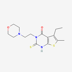 5-ethyl-2-mercapto-6-methyl-3-[2-(4-morpholinyl)ethyl]thieno[2,3-d]pyrimidin-4(3H)-one