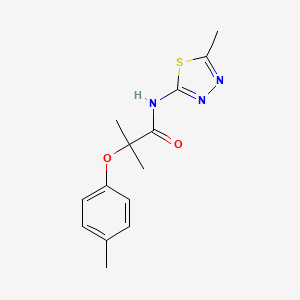 2-methyl-2-(4-methylphenoxy)-N-(5-methyl-1,3,4-thiadiazol-2-yl)propanamide