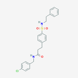 N-(4-chlorobenzyl)-3-(4-{[(2-phenylethyl)amino]sulfonyl}phenyl)propanamide