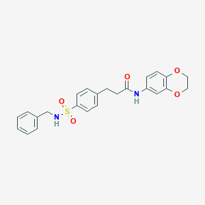 3-[4-(benzylsulfamoyl)phenyl]-N-(2,3-dihydro-1,4-benzodioxin-6-yl)propanamide