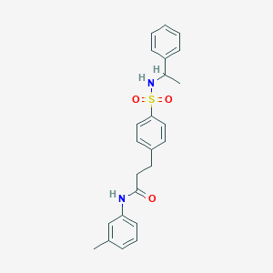 N-(3-methylphenyl)-3-(4-{[(1-phenylethyl)amino]sulfonyl}phenyl)propanamide