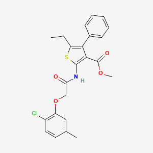 METHYL 2-[2-(2-CHLORO-5-METHYLPHENOXY)ACETAMIDO]-5-ETHYL-4-PHENYLTHIOPHENE-3-CARBOXYLATE