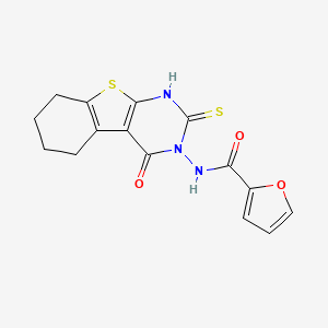 molecular formula C15H13N3O3S2 B4270153 N-(2-mercapto-4-oxo-5,6,7,8-tetrahydro[1]benzothieno[2,3-d]pyrimidin-3(4H)-yl)-2-furamide 