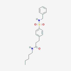 molecular formula C21H28N2O3S B427017 3-{4-[(benzylamino)sulfonyl]phenyl}-N-pentylpropanamide 