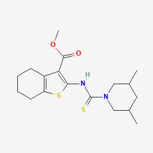 methyl 2-{[(3,5-dimethyl-1-piperidinyl)carbonothioyl]amino}-4,5,6,7-tetrahydro-1-benzothiophene-3-carboxylate