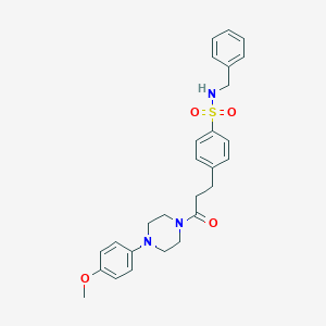 N-benzyl-4-{3-[4-(4-methoxyphenyl)-1-piperazinyl]-3-oxopropyl}benzenesulfonamide