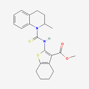 methyl 2-{[(2-methyl-3,4-dihydroquinolin-1(2H)-yl)carbonothioyl]amino}-4,5,6,7-tetrahydro-1-benzothiophene-3-carboxylate