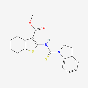 methyl 2-[(2,3-dihydro-1H-indol-1-ylcarbonothioyl)amino]-4,5,6,7-tetrahydro-1-benzothiophene-3-carboxylate