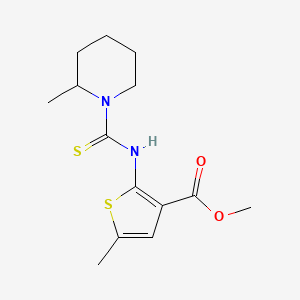 Methyl 5-methyl-2-{[(2-methylpiperidin-1-yl)carbonothioyl]amino}thiophene-3-carboxylate