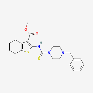 methyl 2-{[(4-benzyl-1-piperazinyl)carbonothioyl]amino}-4,5,6,7-tetrahydro-1-benzothiophene-3-carboxylate