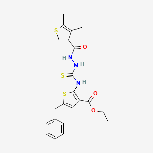 ethyl 5-benzyl-2-[({2-[(4,5-dimethyl-3-thienyl)carbonyl]hydrazino}carbonothioyl)amino]-3-thiophenecarboxylate