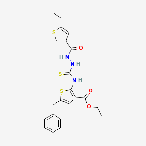 ethyl 5-benzyl-2-[({2-[(5-ethyl-3-thienyl)carbonyl]hydrazino}carbonothioyl)amino]-3-thiophenecarboxylate