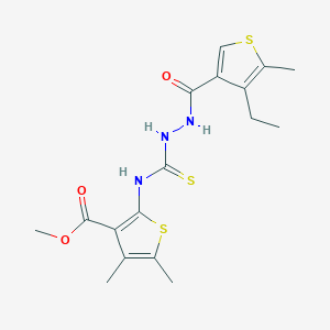 methyl 2-[({2-[(4-ethyl-5-methyl-3-thienyl)carbonyl]hydrazino}carbonothioyl)amino]-4,5-dimethyl-3-thiophenecarboxylate