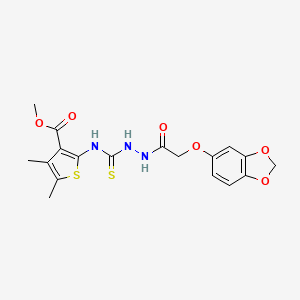 methyl 2-[({2-[(1,3-benzodioxol-5-yloxy)acetyl]hydrazino}carbonothioyl)amino]-4,5-dimethyl-3-thiophenecarboxylate