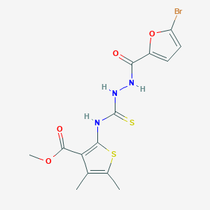 methyl 2-({[2-(5-bromo-2-furoyl)hydrazino]carbonothioyl}amino)-4,5-dimethyl-3-thiophenecarboxylate