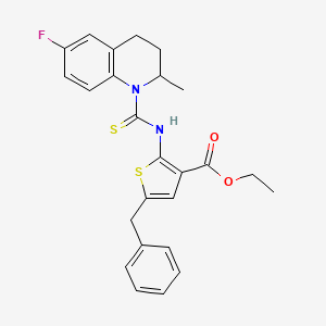 ethyl 5-benzyl-2-{[(6-fluoro-2-methyl-3,4-dihydroquinolin-1(2H)-yl)carbonothioyl]amino}thiophene-3-carboxylate