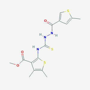 methyl 4,5-dimethyl-2-[({2-[(5-methyl-3-thienyl)carbonyl]hydrazino}carbonothioyl)amino]-3-thiophenecarboxylate