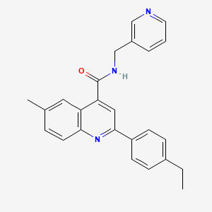 2-(4-ethylphenyl)-6-methyl-N-(pyridin-3-ylmethyl)quinoline-4-carboxamide