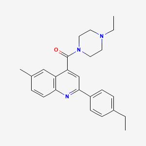 2-(4-ETHYLPHENYL)-4-(4-ETHYLPIPERAZINE-1-CARBONYL)-6-METHYLQUINOLINE