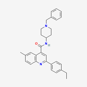 N-(1-benzyl-4-piperidinyl)-2-(4-ethylphenyl)-6-methyl-4-quinolinecarboxamide