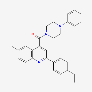 [2-(4-ETHYLPHENYL)-6-METHYL-4-QUINOLYL](4-PHENYLPIPERAZINO)METHANONE