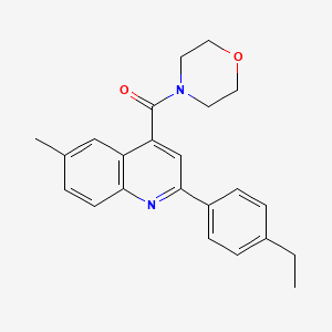 molecular formula C23H24N2O2 B4270385 2-(4-ETHYLPHENYL)-6-METHYL-4-(MORPHOLINE-4-CARBONYL)QUINOLINE 