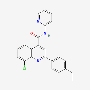 8-chloro-2-(4-ethylphenyl)-N-(pyridin-2-yl)quinoline-4-carboxamide