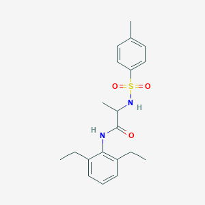 molecular formula C20H26N2O3S B427039 N-(2,6-diethylphenyl)-2-{[(4-methylphenyl)sulfonyl]amino}propanamide 