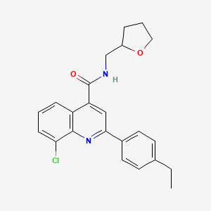 8-chloro-2-(4-ethylphenyl)-N-(tetrahydrofuran-2-ylmethyl)quinoline-4-carboxamide