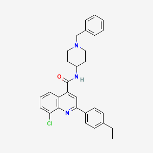 N-(1-benzyl-4-piperidinyl)-8-chloro-2-(4-ethylphenyl)-4-quinolinecarboxamide