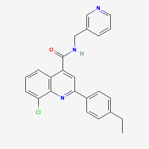 molecular formula C24H20ClN3O B4270403 8-chloro-2-(4-ethylphenyl)-N-(pyridin-3-ylmethyl)quinoline-4-carboxamide 