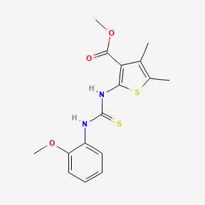 methyl 2-({[(2-methoxyphenyl)amino]carbonothioyl}amino)-4,5-dimethyl-3-thiophenecarboxylate