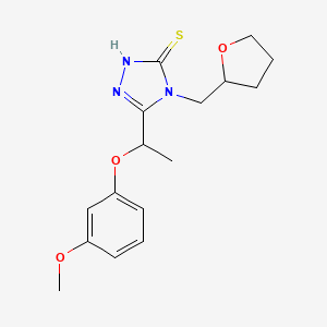 5-[1-(3-methoxyphenoxy)ethyl]-4-(tetrahydro-2-furanylmethyl)-4H-1,2,4-triazole-3-thiol