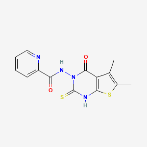 N-(2-mercapto-5,6-dimethyl-4-oxothieno[2,3-d]pyrimidin-3(4H)-yl)-2-pyridinecarboxamide