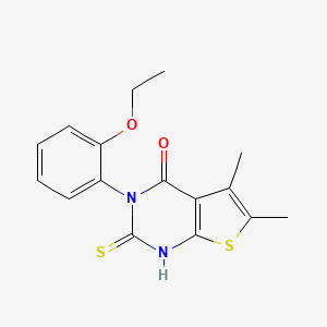 molecular formula C16H16N2O2S2 B4270559 3-(2-ethoxyphenyl)-2-mercapto-5,6-dimethylthieno[2,3-d]pyrimidin-4(3H)-one 