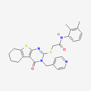 N-(2,3-dimethylphenyl)-2-{[4-oxo-3-(4-pyridinylmethyl)-3,4,5,6,7,8-hexahydro[1]benzothieno[2,3-d]pyrimidin-2-yl]thio}acetamide