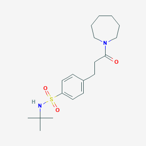 molecular formula C19H30N2O3S B427061 4-[3-(azepan-1-yl)-3-oxopropyl]-N-tert-butylbenzenesulfonamide 