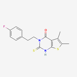 3-[2-(4-fluorophenyl)ethyl]-2-mercapto-5,6-dimethylthieno[2,3-d]pyrimidin-4(3H)-one