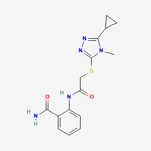 2-({2-[(5-CYCLOPROPYL-4-METHYL-4H-1,2,4-TRIAZOL-3-YL)SULFANYL]ACETYL}AMINO)BENZAMIDE