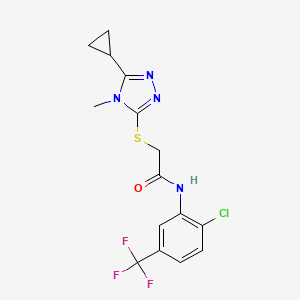 N-[2-chloro-5-(trifluoromethyl)phenyl]-2-[(5-cyclopropyl-4-methyl-4H-1,2,4-triazol-3-yl)sulfanyl]acetamide