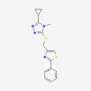 4-{[(5-CYCLOPROPYL-4-METHYL-4H-1,2,4-TRIAZOL-3-YL)SULFANYL]METHYL}-2-PHENYL-1,3-THIAZOLE