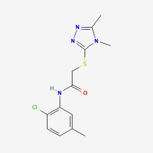 N-(2-chloro-5-methylphenyl)-2-[(4,5-dimethyl-4H-1,2,4-triazol-3-yl)sulfanyl]acetamide